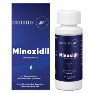 Oxidilus Minoxidil 5% Topical Solution USP - Promotes Hair Regrowth - Hair Loss , Fuller & Thicker Hair | Hair Growth Oil with Easy Application - Hair Loss Treatment for Men & Women - Hair Growth Serum